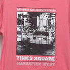 Close-up of the main graphic on the Vintage 2010s Times Square NYC Photo Graphic Tee L