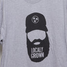 Close-up of the main graphic on the Vintage 2010s TN Locally Grown Beard T-Shirt XL
