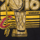 Close-up of the main graphic on the Vintage 2016 Cleveland Cavaliers "NBA Champions" T-Shirt - M
