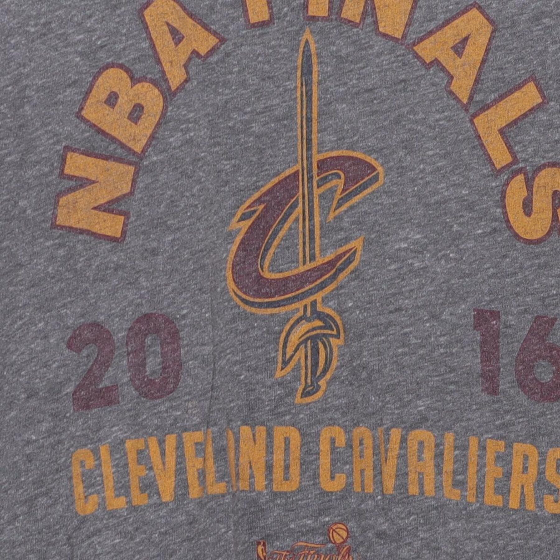 Close-up of the main graphic on the Vintage 2010s Adidas "2016 NBA Finals Cleveland Cavaliers" T-Shirt - M