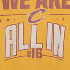 Close-up of the main graphic on the Vintage 2010s Cleveland Cavaliers "We Are All In" T-Shirt - L