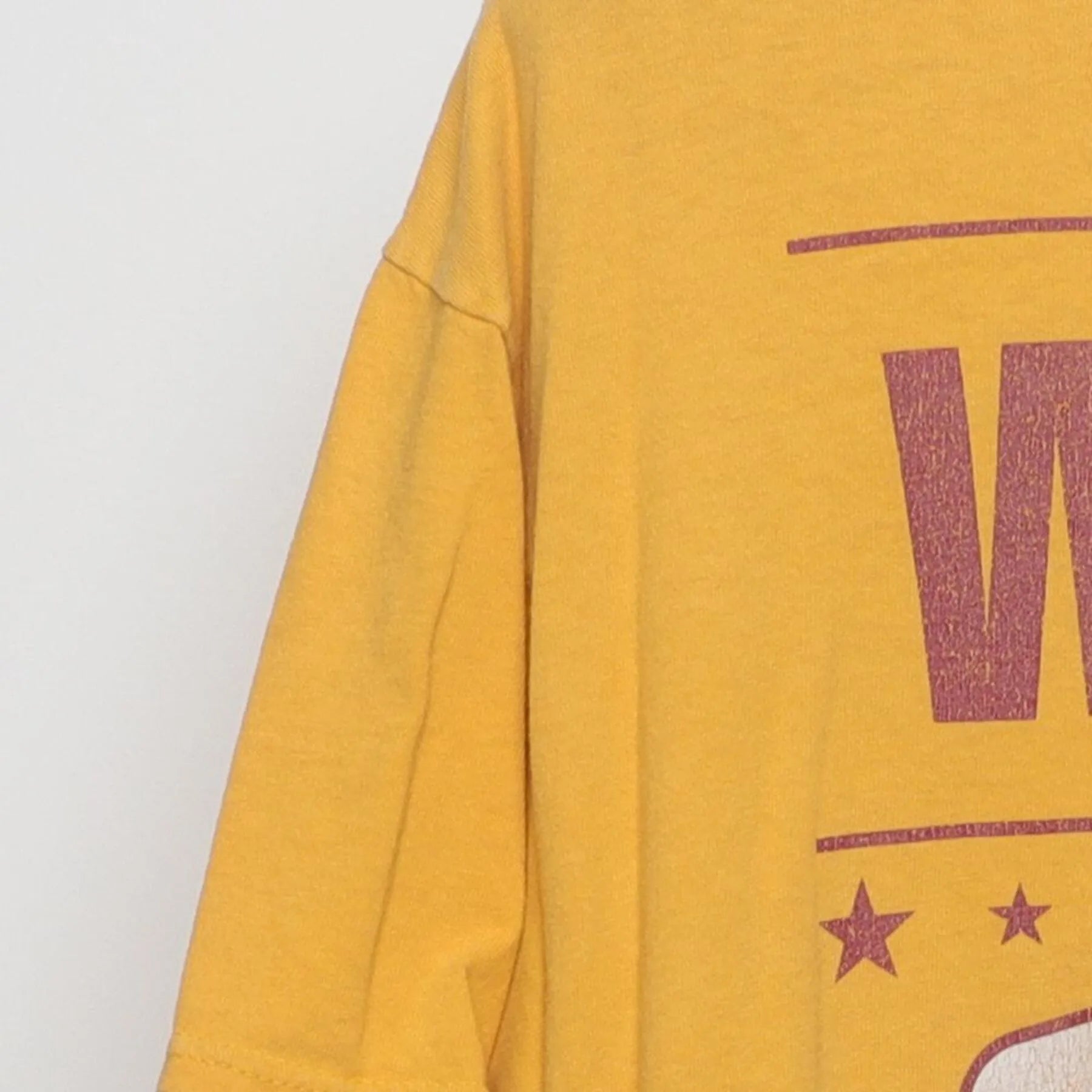 Close-up of the Left sleeve on the Vintage 2010s Cleveland Cavaliers "We Are All In" T-Shirt - L