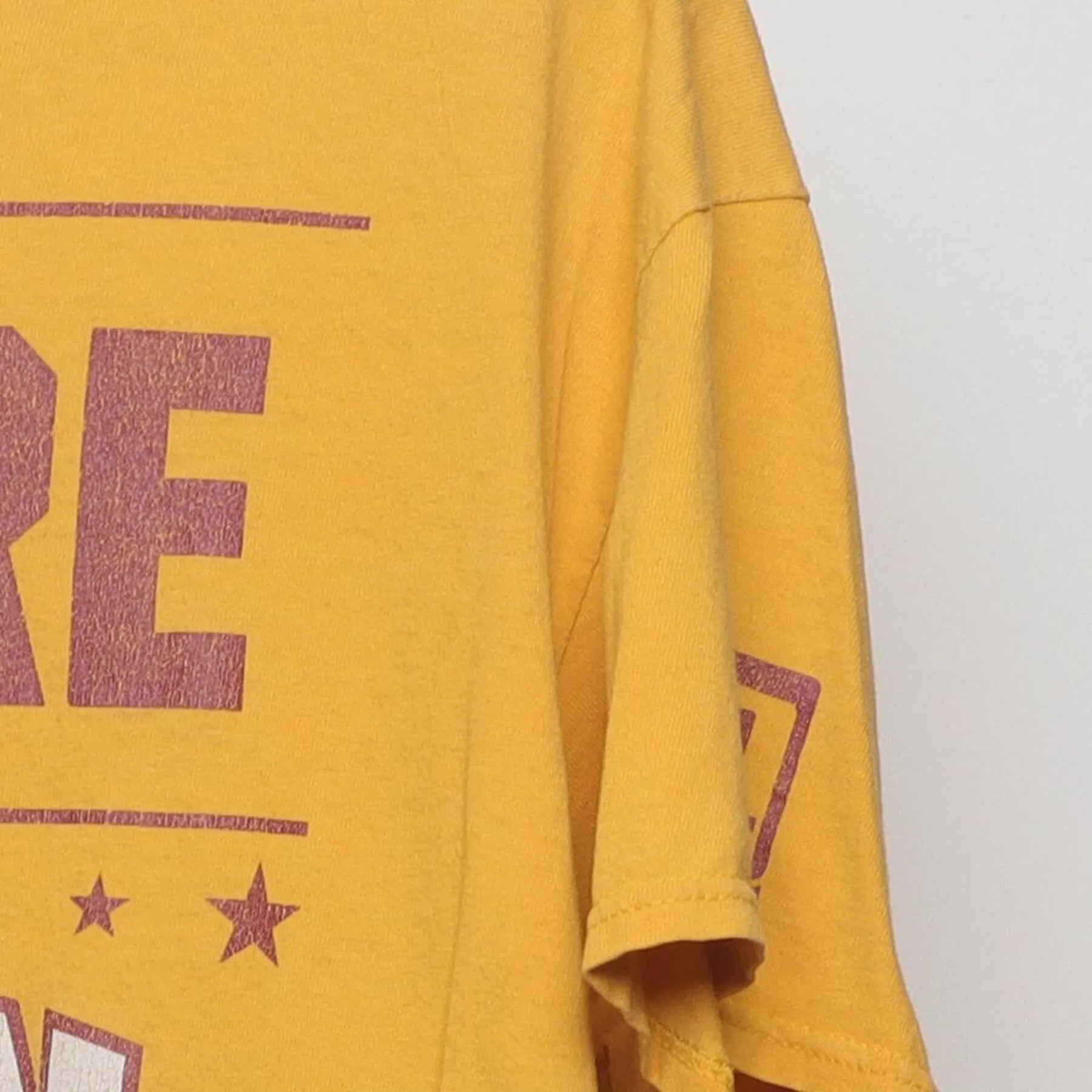 Close-up of the Right sleeve on the Vintage 2010s Cleveland Cavaliers "We Are All In" T-Shirt - L