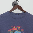 Close-up of the collar and tag on the Vintage 2018 Columbus Food Truck Festival T-Shirt - M
