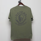 Back view of Vintage Y2K Gildan "Defend 2nd Amendment Skull" T-Shirt - L