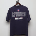 Front view of Vintage 90s Cowboys NFL Pro Line Graphic T-Shirt XL