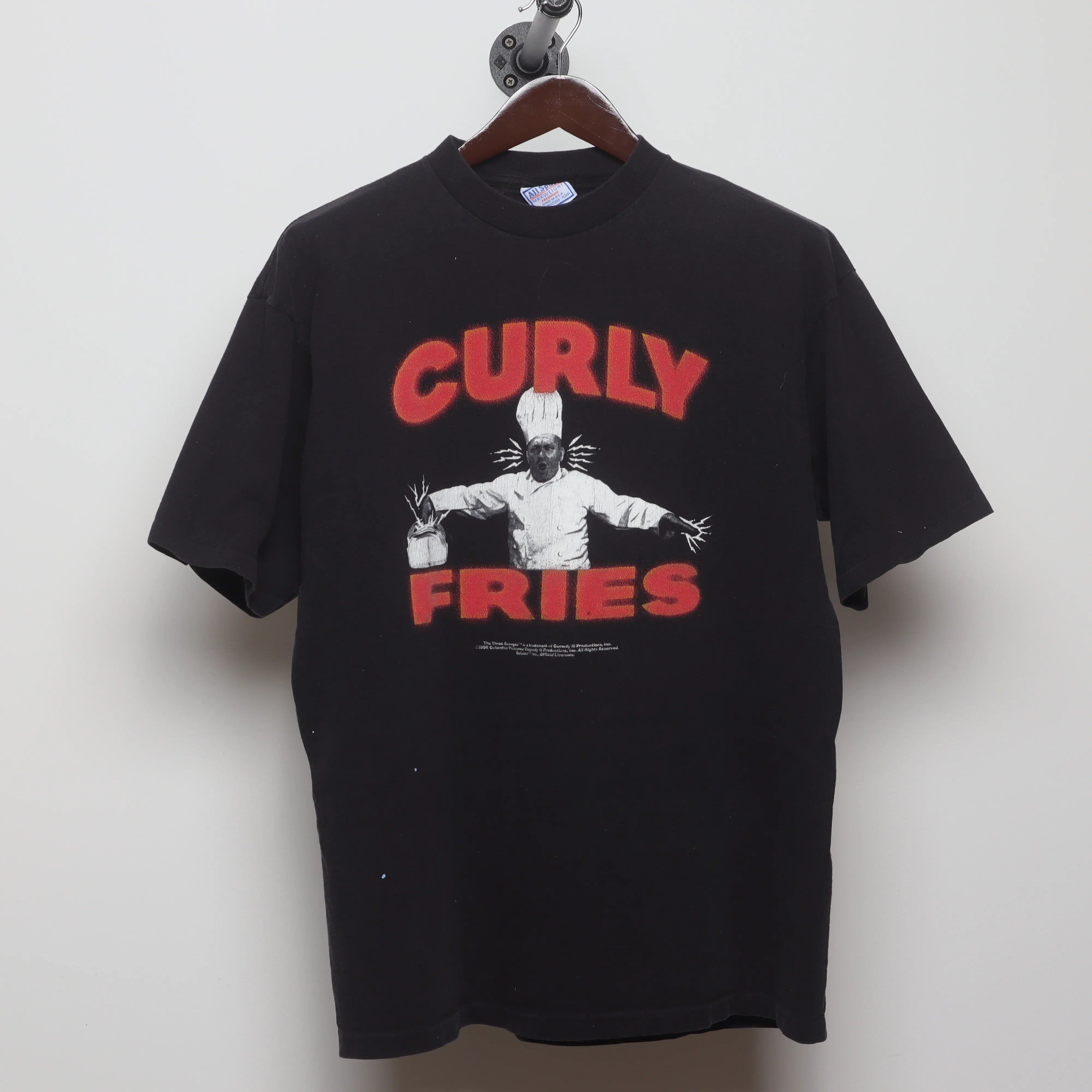 Front view of Vintage 90s Curly Fries Promo Graphic T-Shirt XL