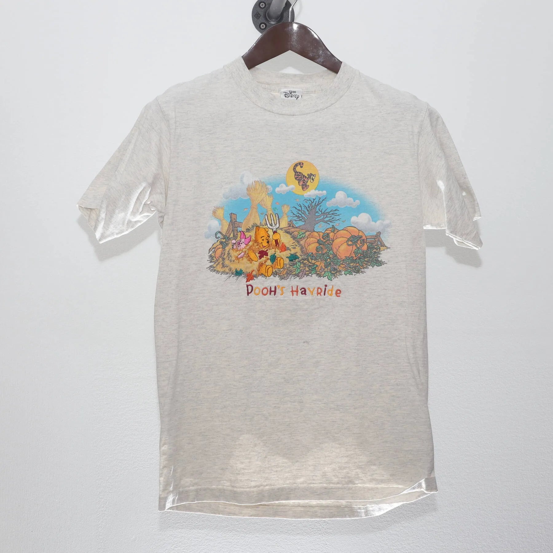 Front view of Vintage 1990s Disney Winnie the Pooh "Pooh's Hayride" T-Shirt - S