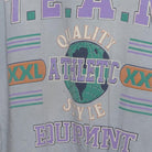 Close-up of the main graphic on the Vintage 1990s T.E.A.M. "Athletic Equipment" T-Shirt - XL