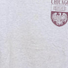 Close-up of the main graphic on the Vintage 1990s Champion "University of Chicago Crest" T-Shirt - L