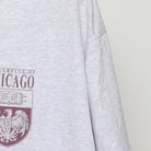Close-up of the Right sleeve on the Vintage 1990s Champion "University of Chicago Crest" T-Shirt - L