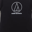 Close-up of the main graphic on the Vintage Audio-Technica Logo Promo T-Shirt S
