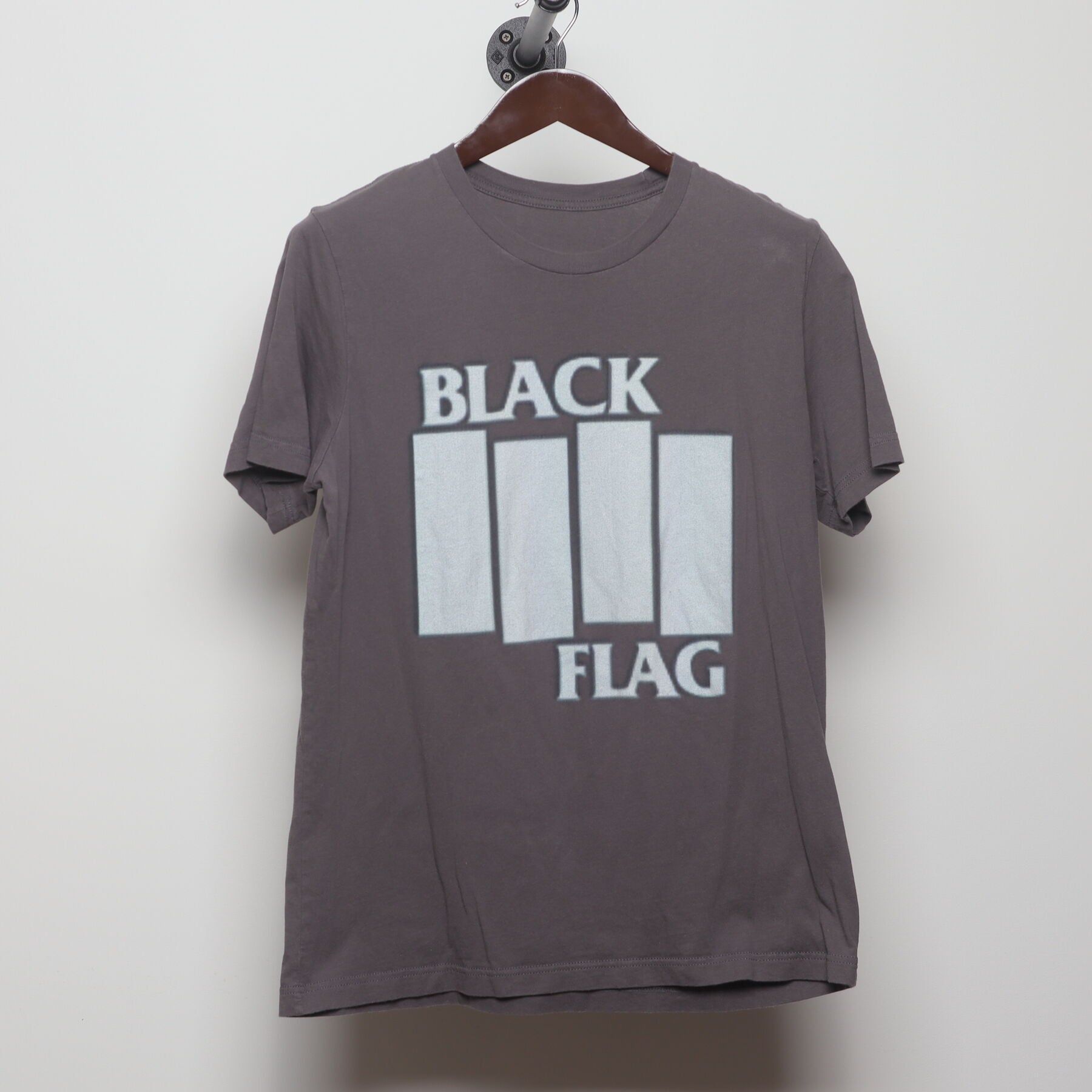 Front view of Vintage Y2K Black Flag "Bars Logo" T-Shirt - M