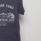Close-up of the sleeve on the Vintage Camp Crystal Lake Horror Movie T-Shirt S