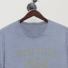 Close-up of the collar and tag on the Vintage Cocoa Beach Pier 1962 Faded T-Shirt M