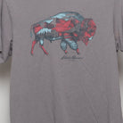 Close-up of the main graphic on the Vintage Eddie Bauer Bison Landscape Graphic Tee M