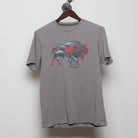 Front view of Vintage Eddie Bauer Bison Landscape Graphic Tee M
