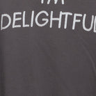 Close-up of the main graphic on the Vintage Y2K Slogan "I'm Delightful" T-Shirt - XL