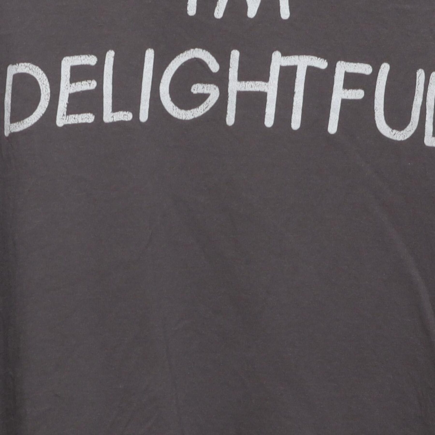 Close-up of the main graphic on the Vintage Y2K Slogan "I'm Delightful" T-Shirt - XL