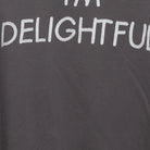 Close-up of the main graphic on the Vintage Y2K Slogan "I'm Delightful" T-Shirt - XL