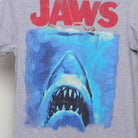 Close-up of the main graphic on the Vintage JAWS Movie Poster Graphic T-Shirt M