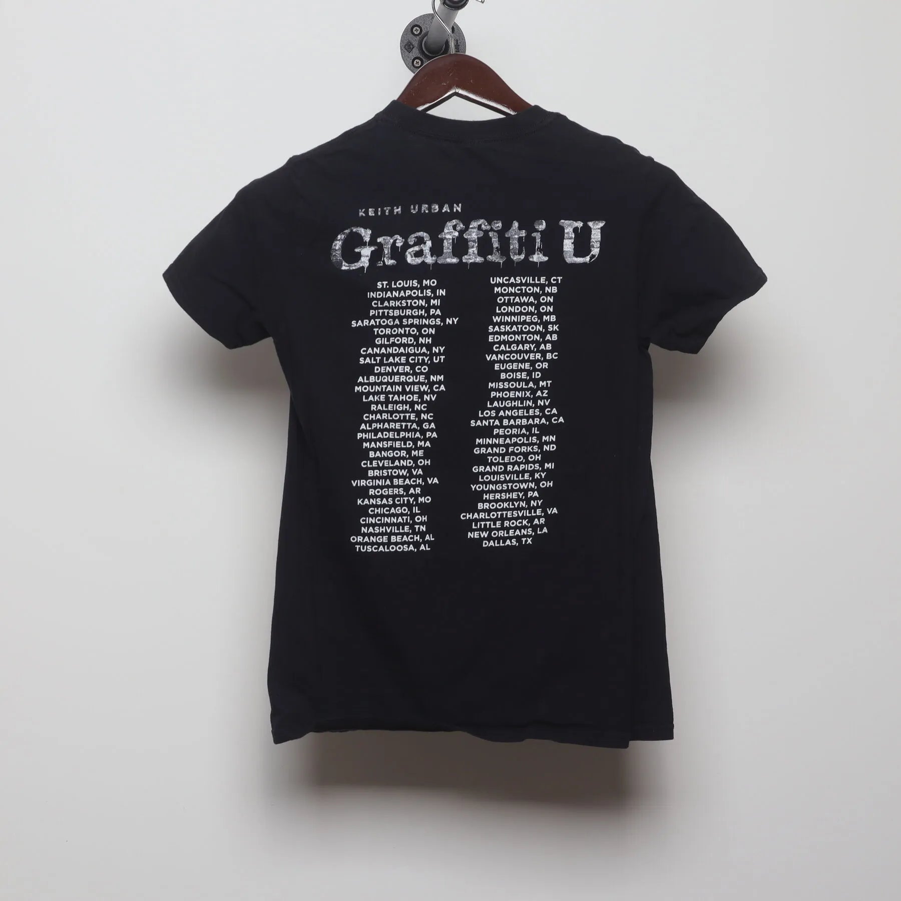 Back view of Vintage 2010s Keith Urban "Graffiti U" T-Shirt - XS
