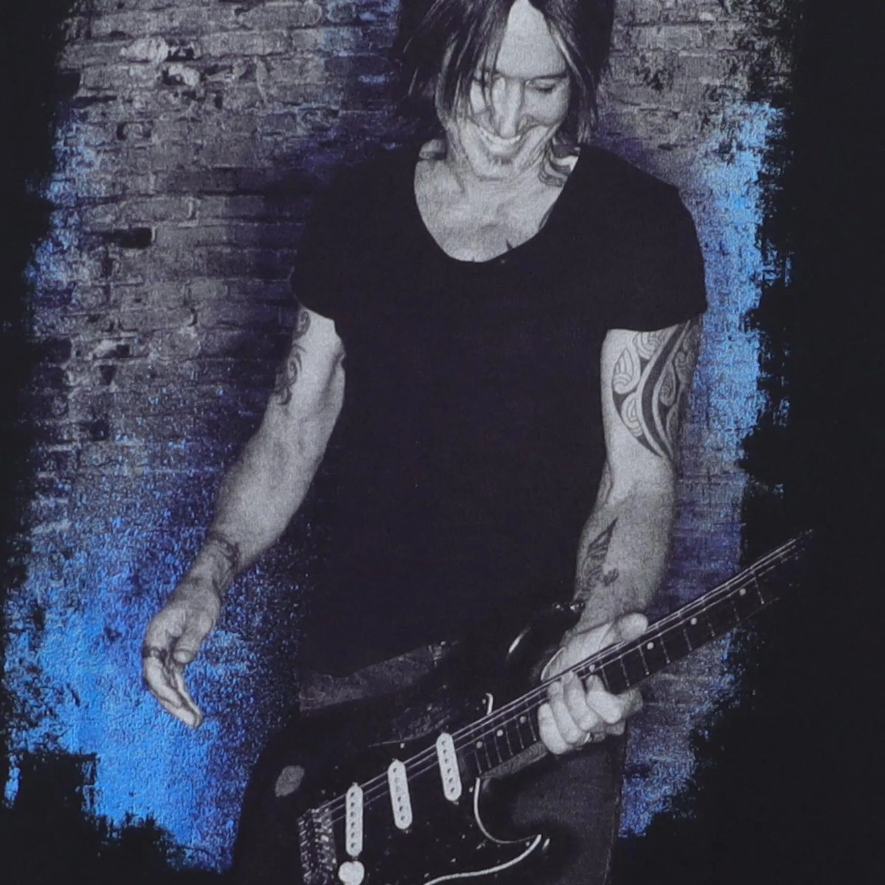 Close-up of the main graphic on the Vintage 2010s Keith Urban "Graffiti U" T-Shirt - XS