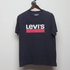 Front view of Vintage Y2K Levi's "Block Logo" T-Shirt - M