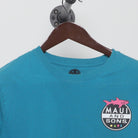 Close-up of the collar and tag on the Vintage Y2K Maui and Sons "Shark Logo" T-Shirt - M