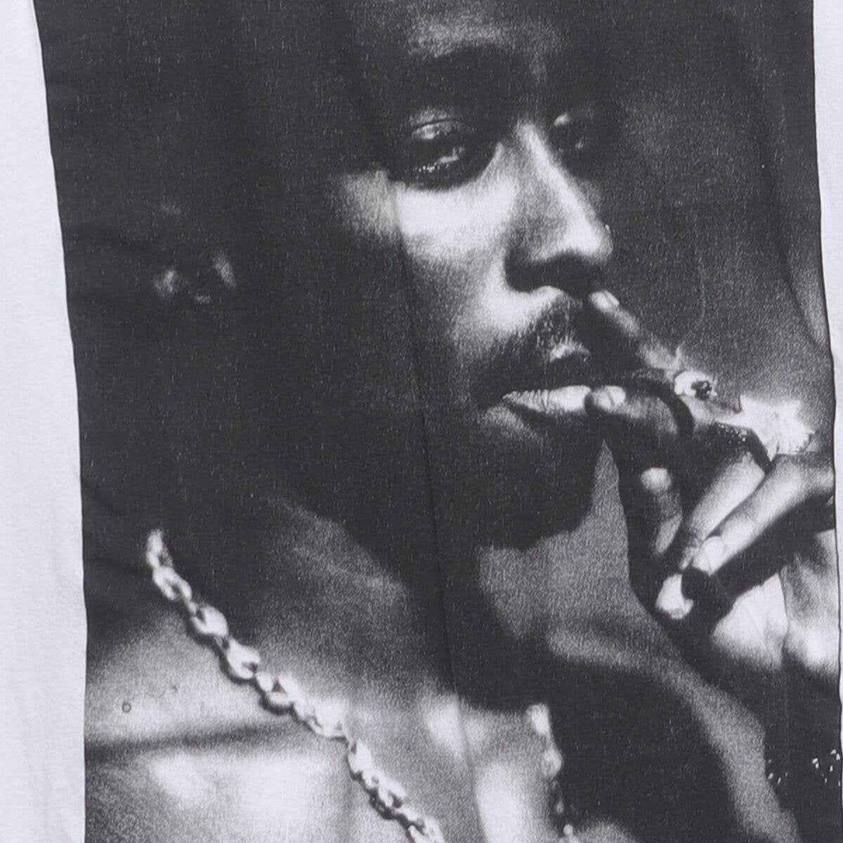 Close-up of the main graphic on the Vintage Modern 2Pac "Iconic Portrait" T-Shirt - L