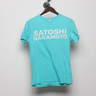 Front view of Vintage Modern Bitcoin Magazine "Satoshi Nakamoto" T-Shirt - S