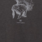 Close-up of the main graphic on the Vintage Modern Caesars "Roman Helmet" T-Shirt - L