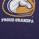 Close-up of the main graphic on the Vintage Modern Cal Poly Mustangs "Proud Grandpa" T-Shirt - M