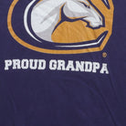 Close-up of the main graphic on the Vintage Modern Cal Poly Mustangs "Proud Grandpa" T-Shirt - M