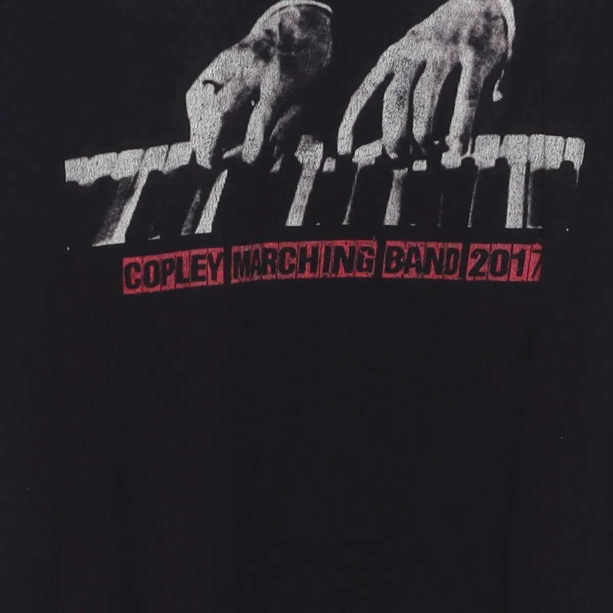 Close-up of the main graphic on the Vintage Modern Copley Marching Band "Rach Star" T-Shirt - S