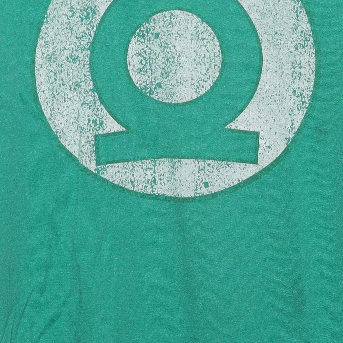 Close-up of the main graphic on the Vintage Modern DC Comics "Green Lantern Logo" T-Shirt - S