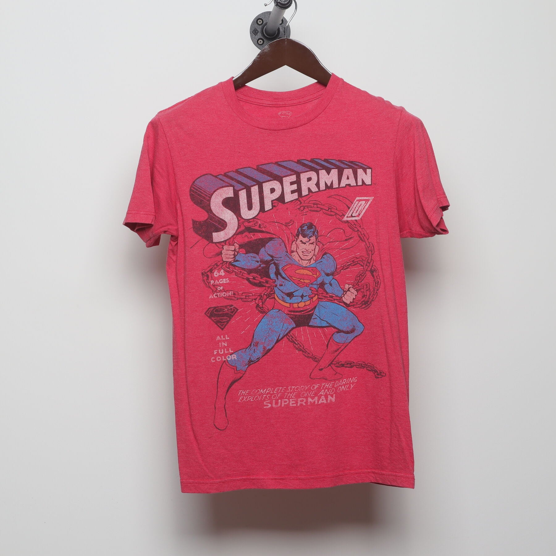 Front view of Vintage Modern DC Comics "Superman Comic Cover" T-Shirt - S