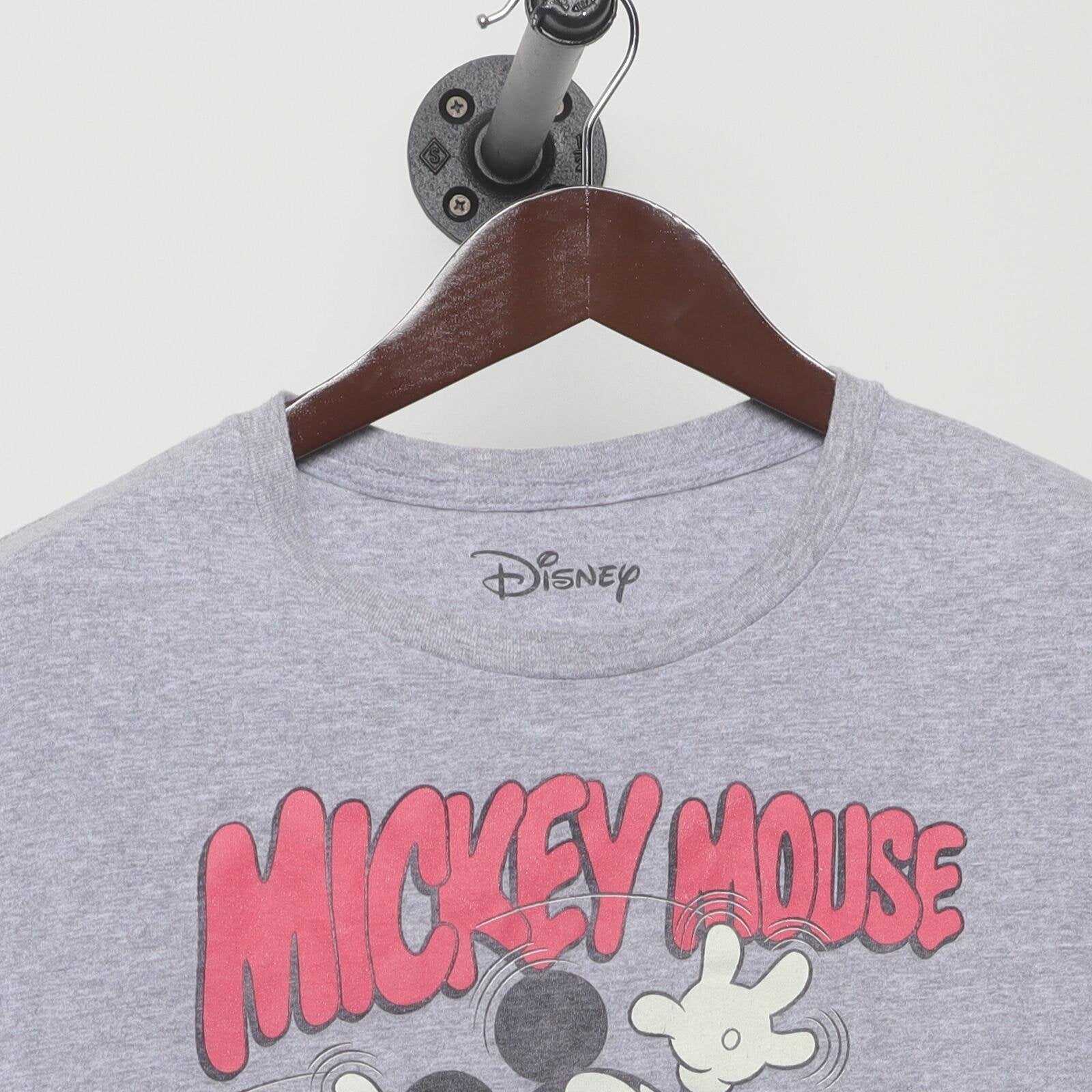 Close-up of the collar and tag on the Vintage Modern Disney "Classic Mickey Mouse" T-Shirt - L