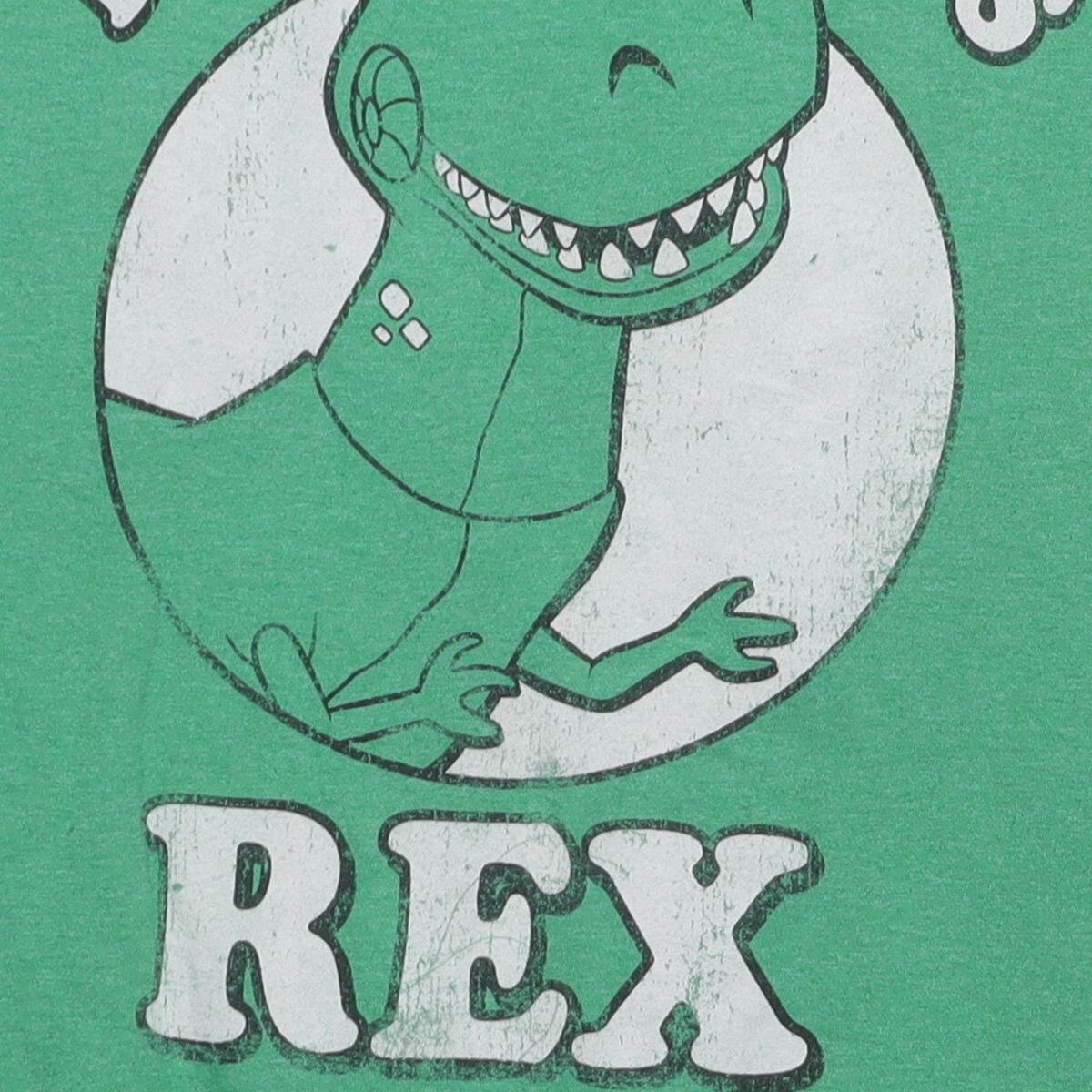 Close-up of the main graphic on the Vintage Modern Disney Pixar "I'm a Nervous Rex" T-Shirt - L