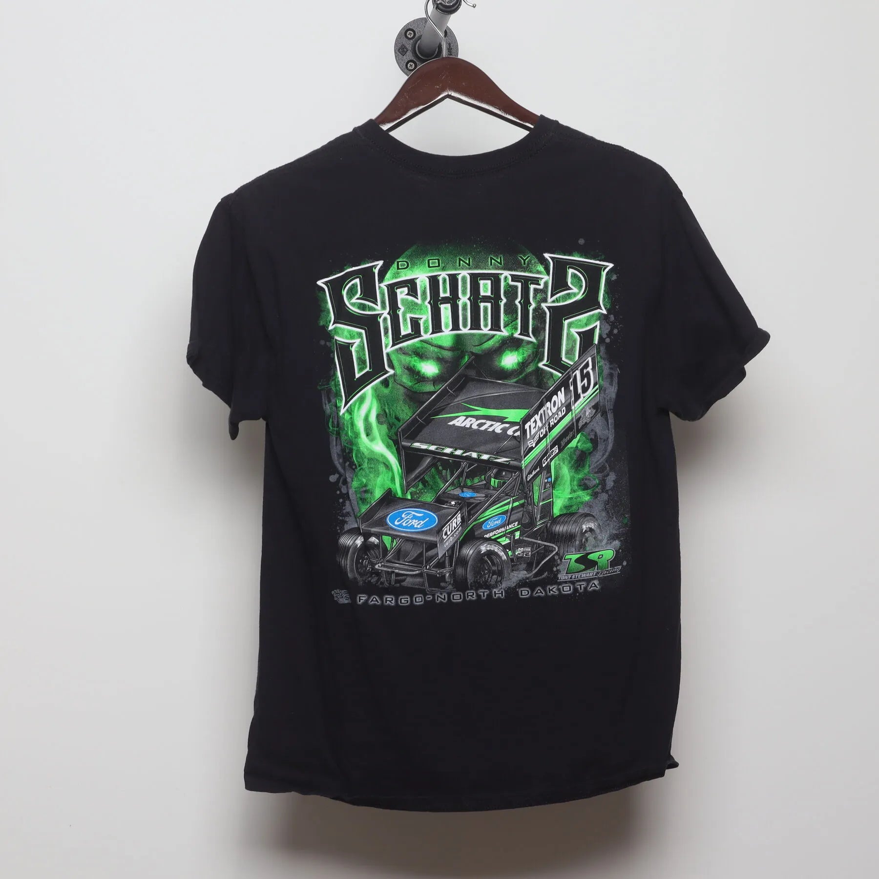 Back view of Vintage Modern Donny Schatz "Sprint Car Racing" T-Shirt - M