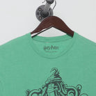 Close-up of the collar and tag on the Vintage Modern Harry Potter "Slytherin Crest" T-Shirt - L