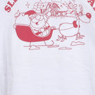 Close-up of the main graphic on the Vintage Modern Holiday "Sleighing All Day" T-Shirt - M