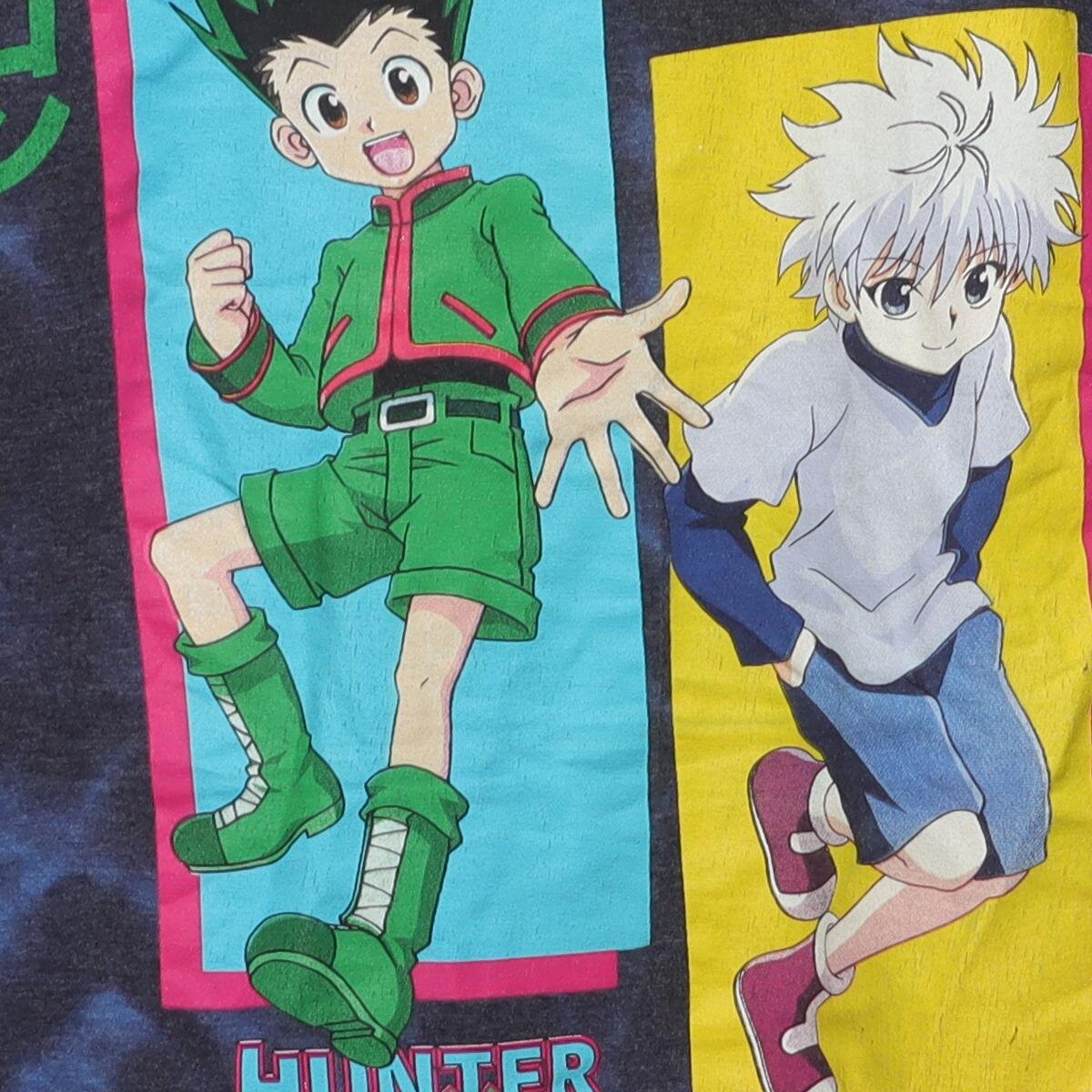 Close-up of the main graphic on the Vintage Modern Hunter x Hunter "Gon & Killua" T-Shirt - L