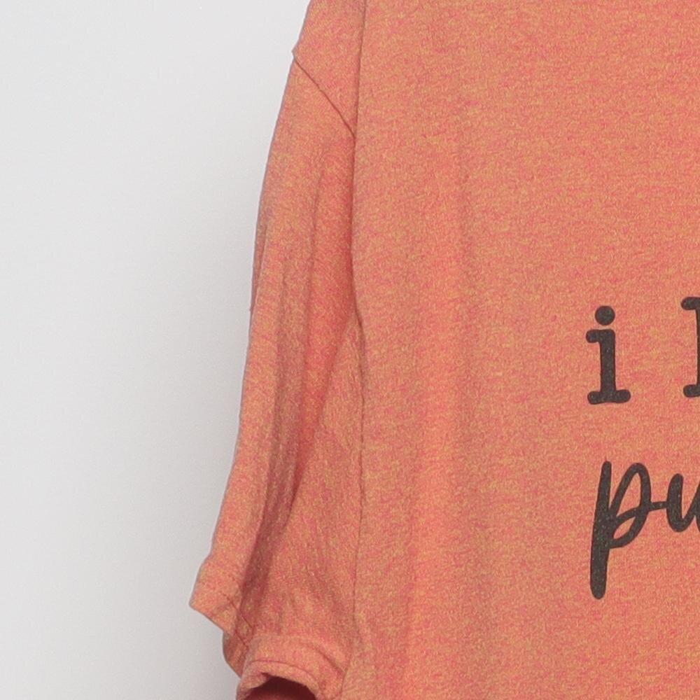 Close-up of the sleeve on the Vintage Modern "I Hate Pumpkin Spice" T-Shirt - L