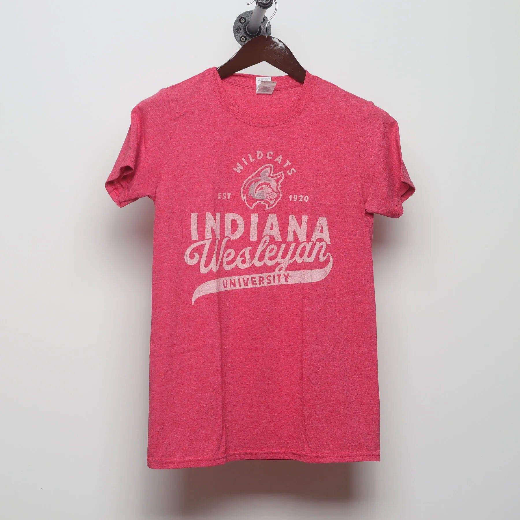 Front view of Vintage Modern Indiana Wesleyan University "Wildcats" T-Shirt - S