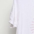 Close-up of the sleeve on the Vintage Modern Jack's "Fan Fuel" T-Shirt - L