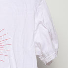 Close-up of the sleeve on the Vintage Modern Jack's "Fan Fuel" T-Shirt - L