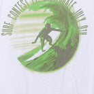 Close-up of the main graphic on the Vintage Modern Live and Tell "Surf Contest Ft. Lauderdale" T-Shirt - L