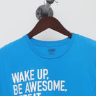 Close-up of the collar and tag on the Vintage Modern M&M's "Wake Up. Be Awesome. Repeat." T-Shirt - XL