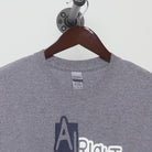 Close-up of the collar and tag on the Vintage Modern Matthew McConaughey "Alright Alright Alright Texas" T-Shirt - L